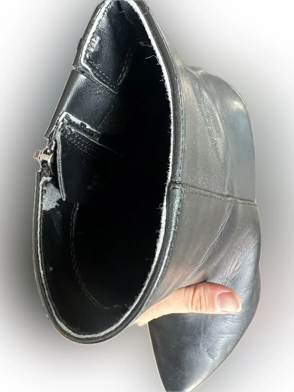 Sam Edelman Black Leather Pointed Toe Ankle Booties